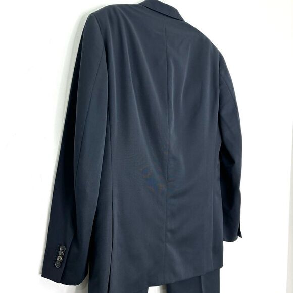 Valentino virgin wool pant suit in navy - Picture 4 of 16